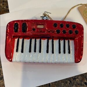 NWT Hallmark Red Keyboard Christmas Ornament